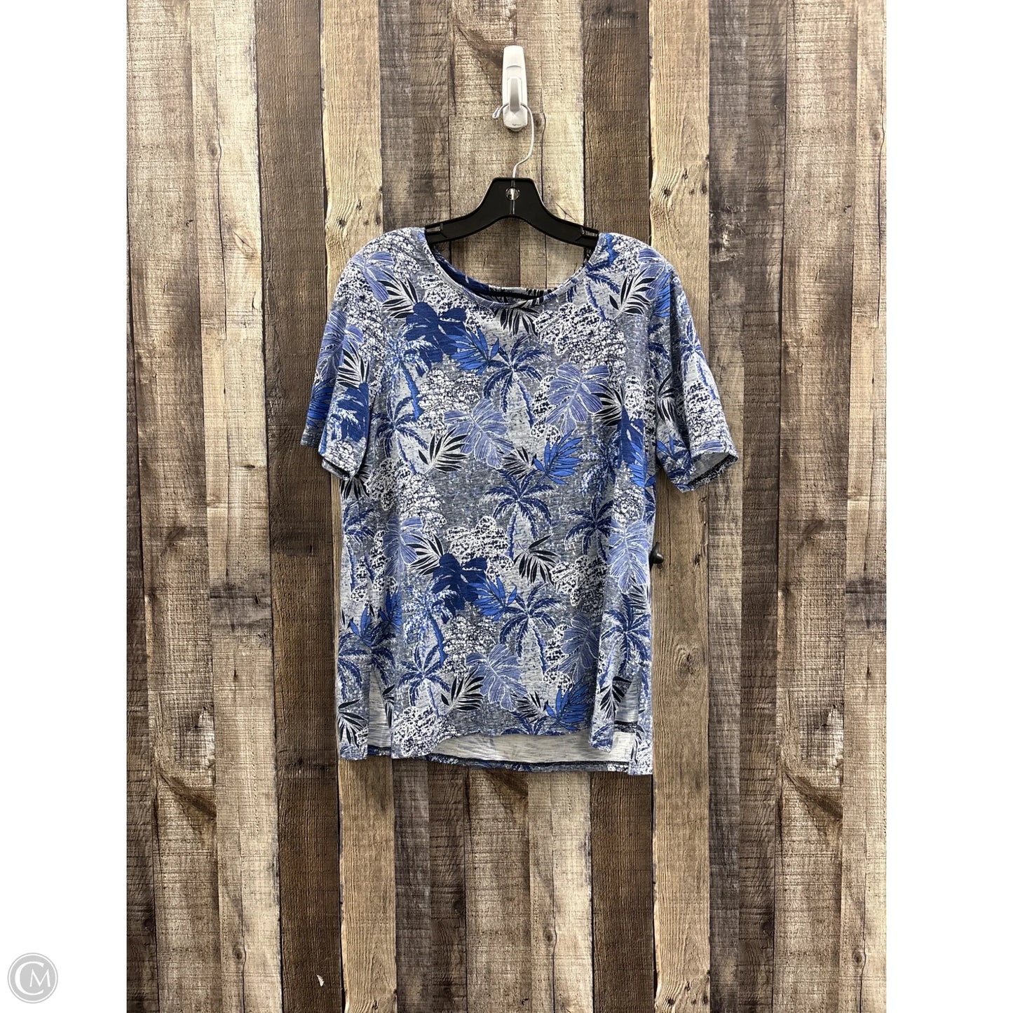 Top Short Sleeve By Chicos In Blue, Size: 10