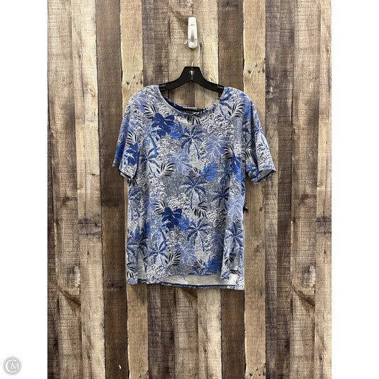 Top Short Sleeve By Chicos In Blue, Size: 10