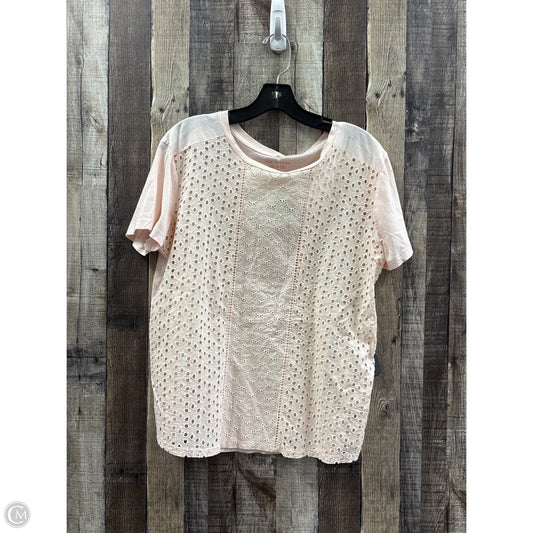 Top Short Sleeve By Joe Fresh In Orange, Size: L