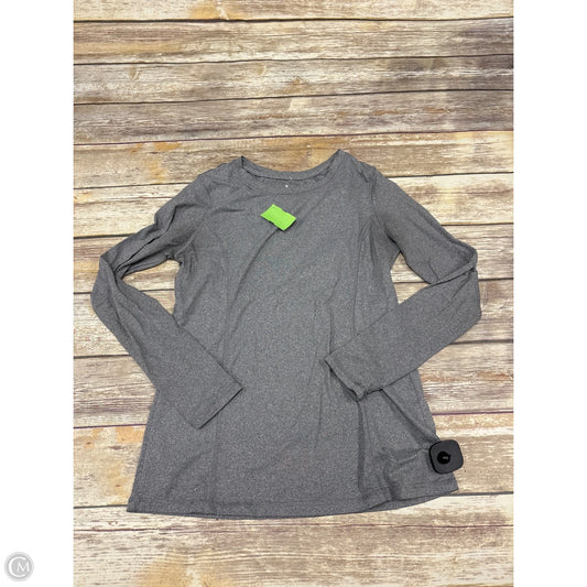 Athletic Top Long Sleeve Collar By Cme In Grey, Size: Xs