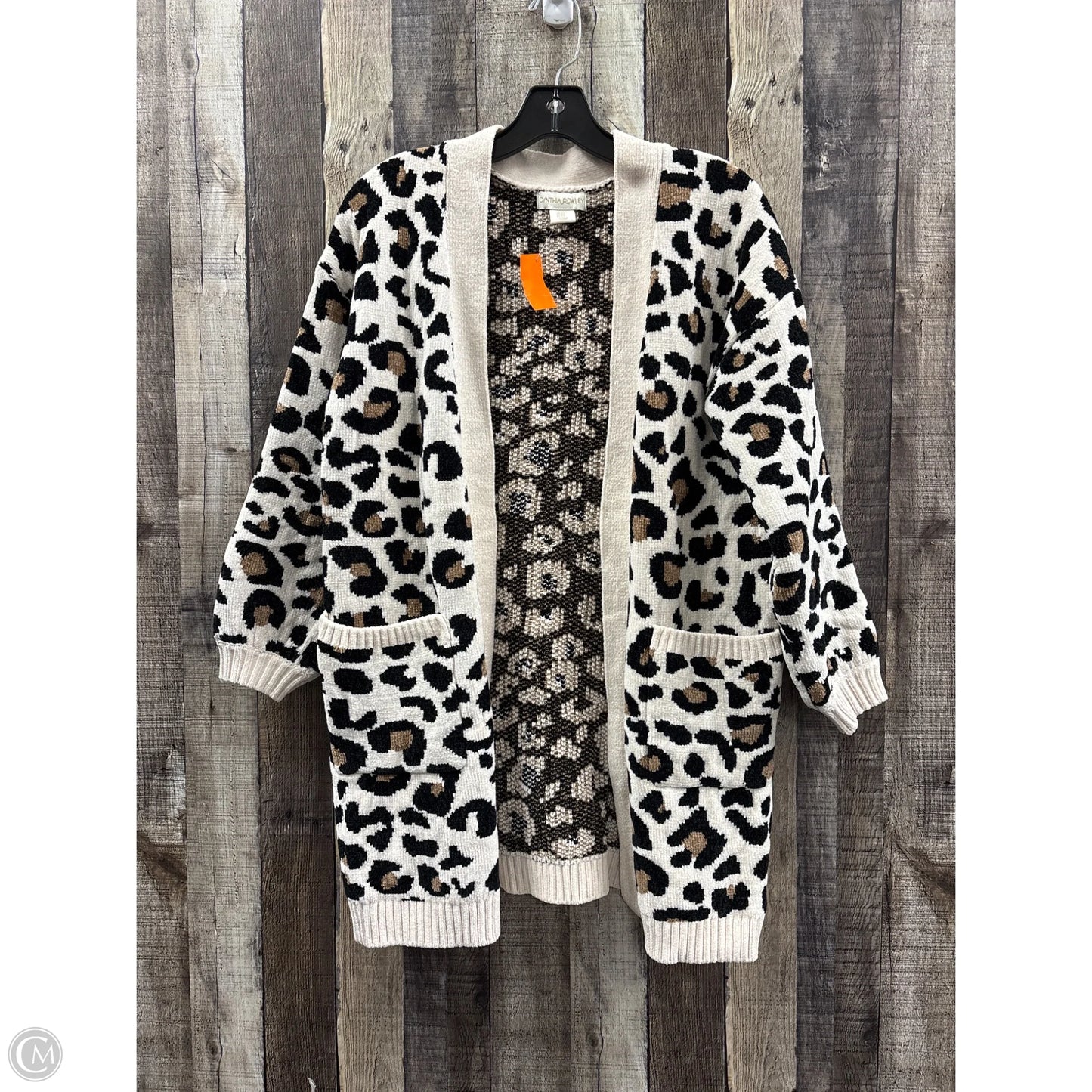 Sweater Cardigan By Cynthia Rowley In Animal Print, Size: Xs