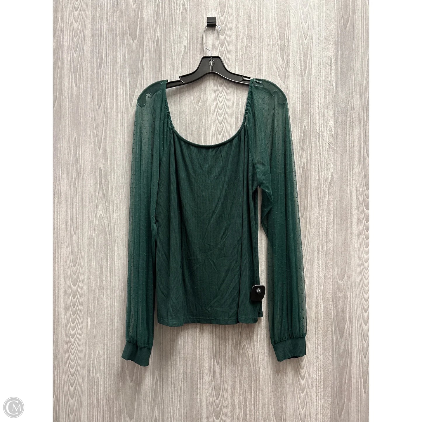 Top Long Sleeve By Cmf In Green, Size: Xxl