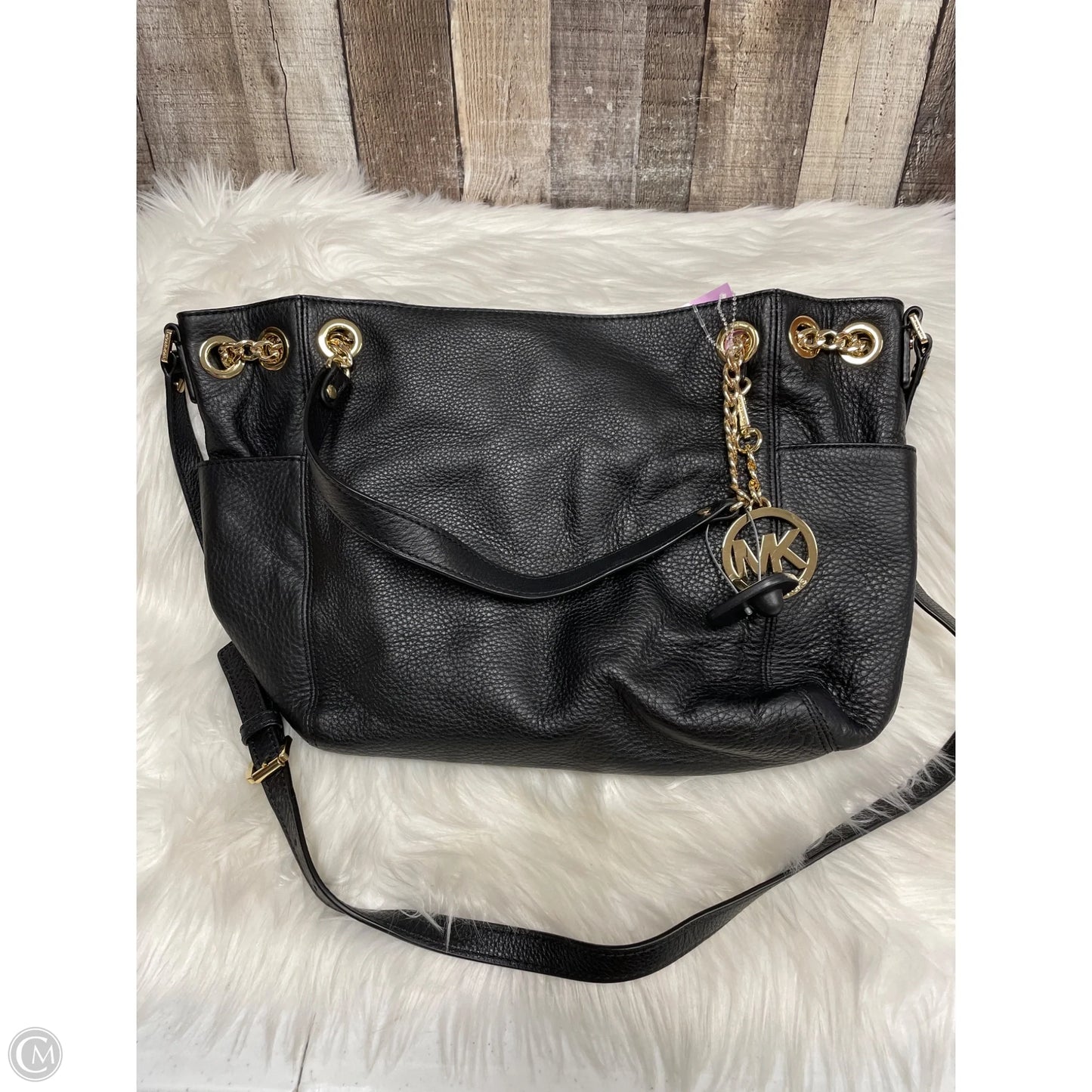 Handbag Leather By Michael By Michael Kors, Size: Medium