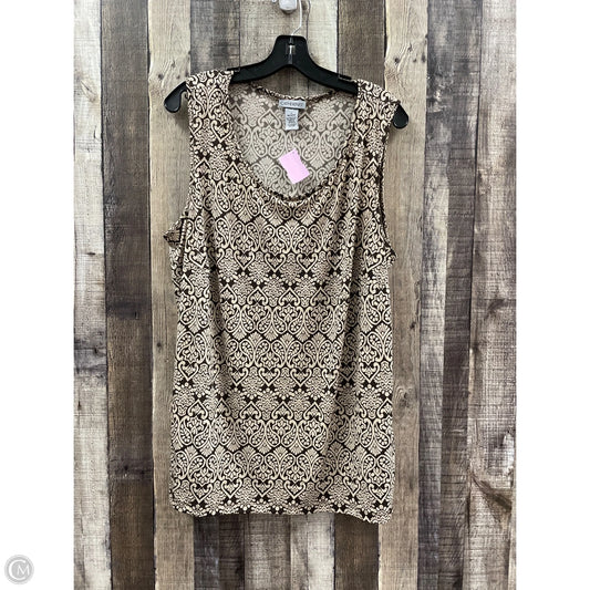 Top Sleeveless By Catherines In Brown, Size: 1x