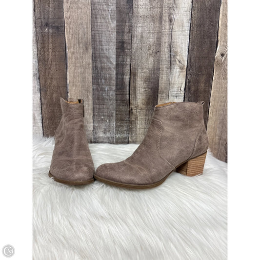 Boots Ankle Heels By Franco Sarto In Brown, Size: 7.5