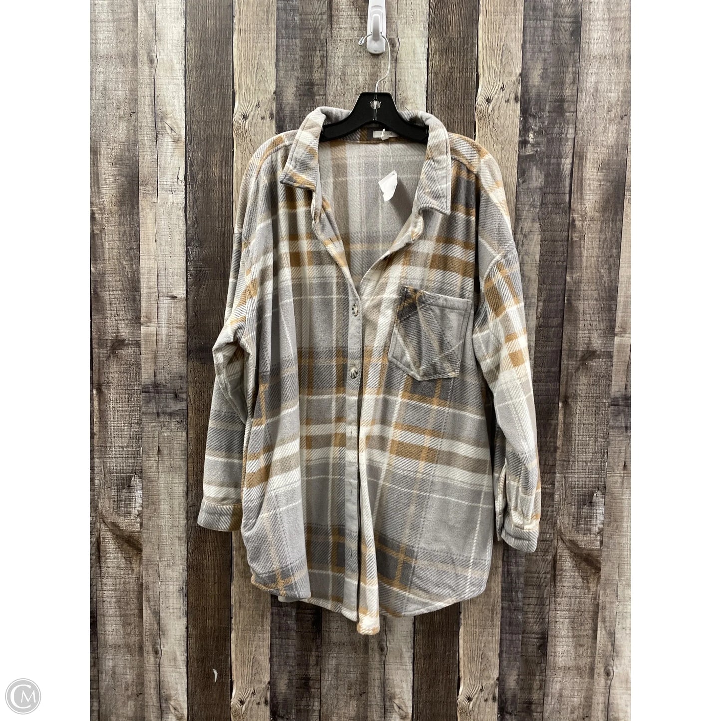 Jacket Shirt By Maurices In Plaid Pattern, Size: 3x