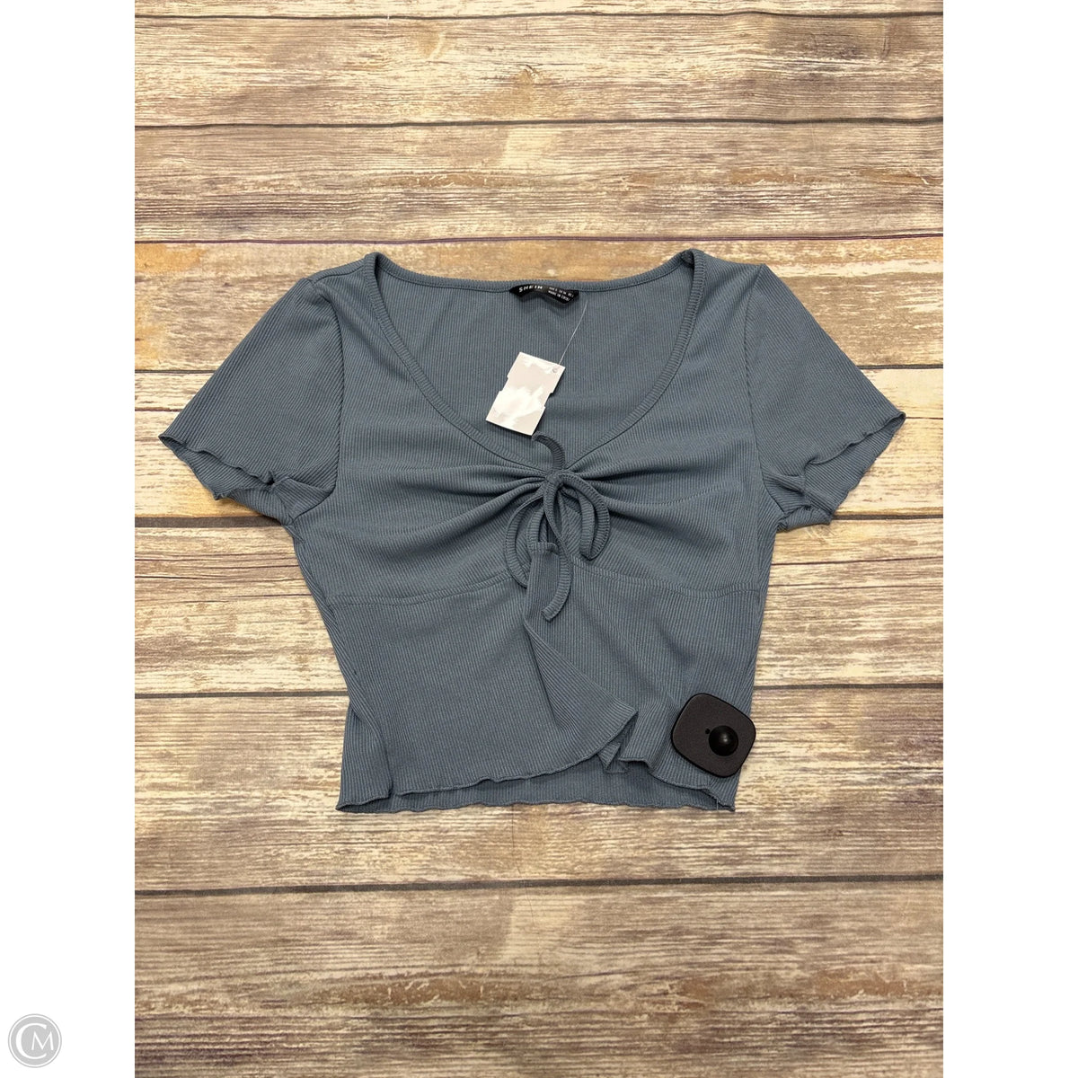 Top Short Sleeve By Shein In Blue, Size: S