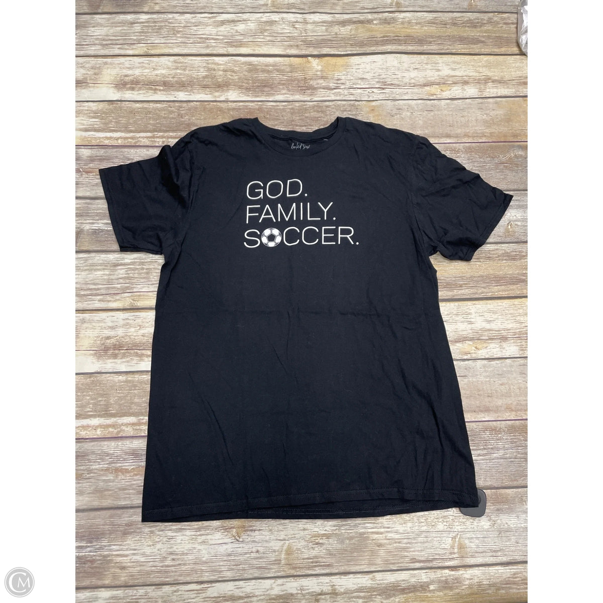 Top Short Sleeve Basic By Cme In Black, Size: L