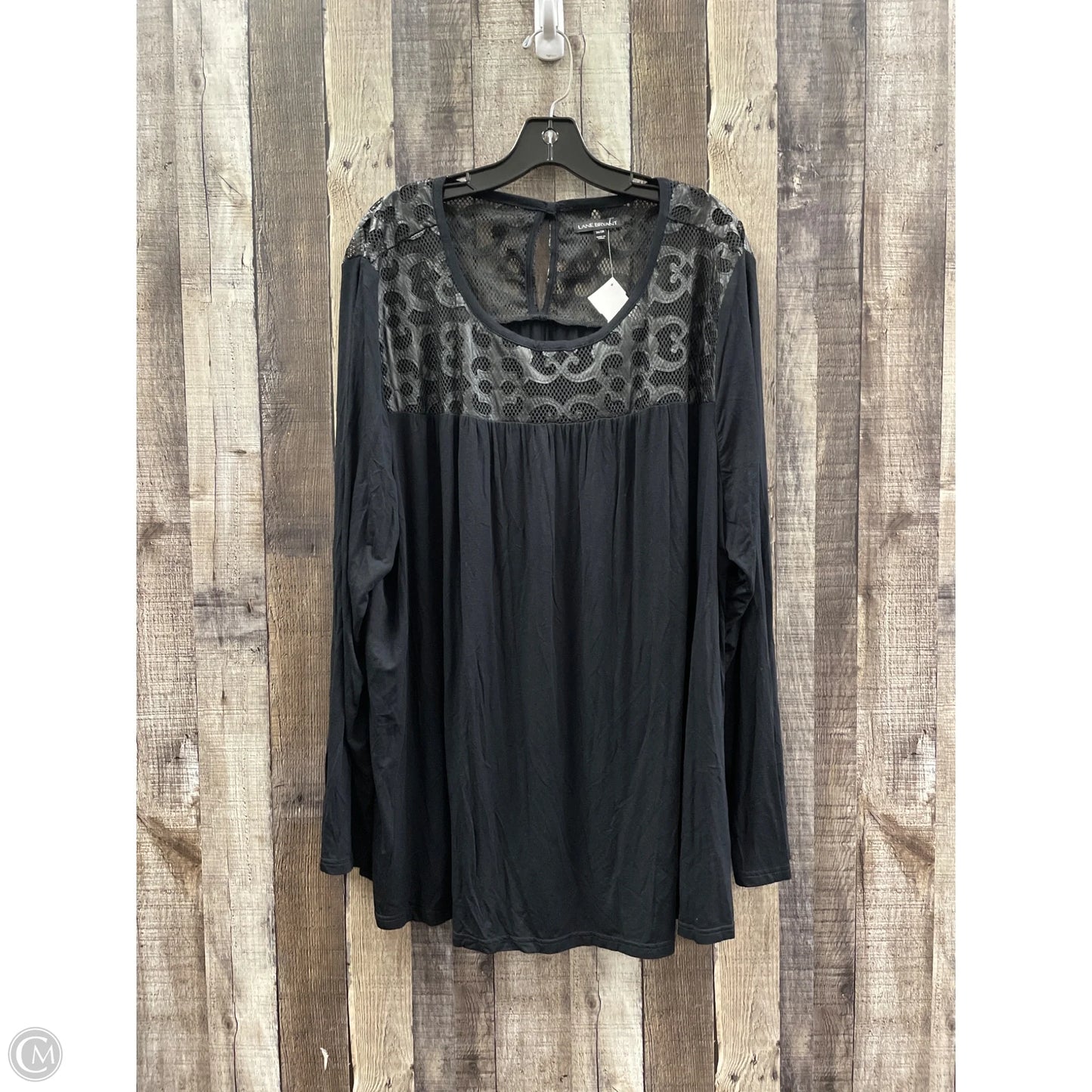 Top Long Sleeve By Lane Bryant In Black, Size: 4x