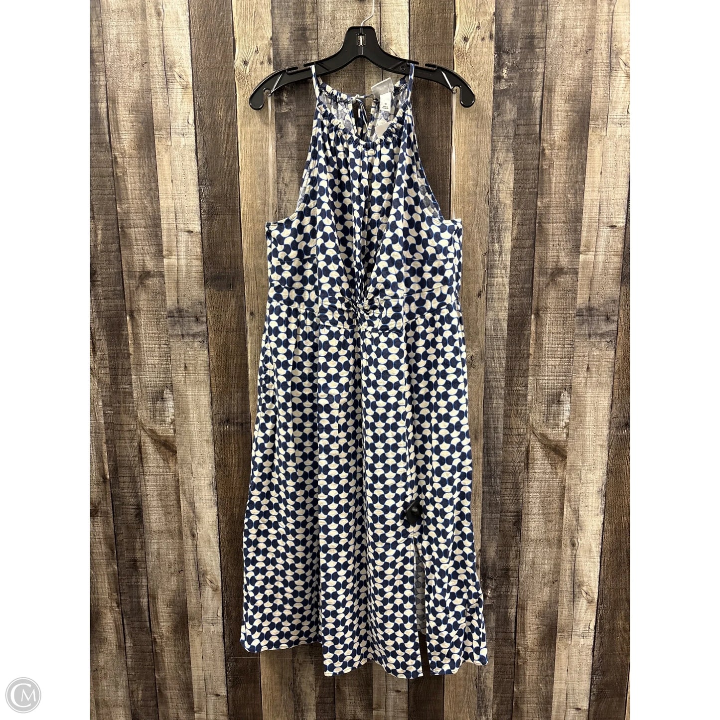 Dress Casual Midi By Ava & Viv In Blue & White, Size: 1x