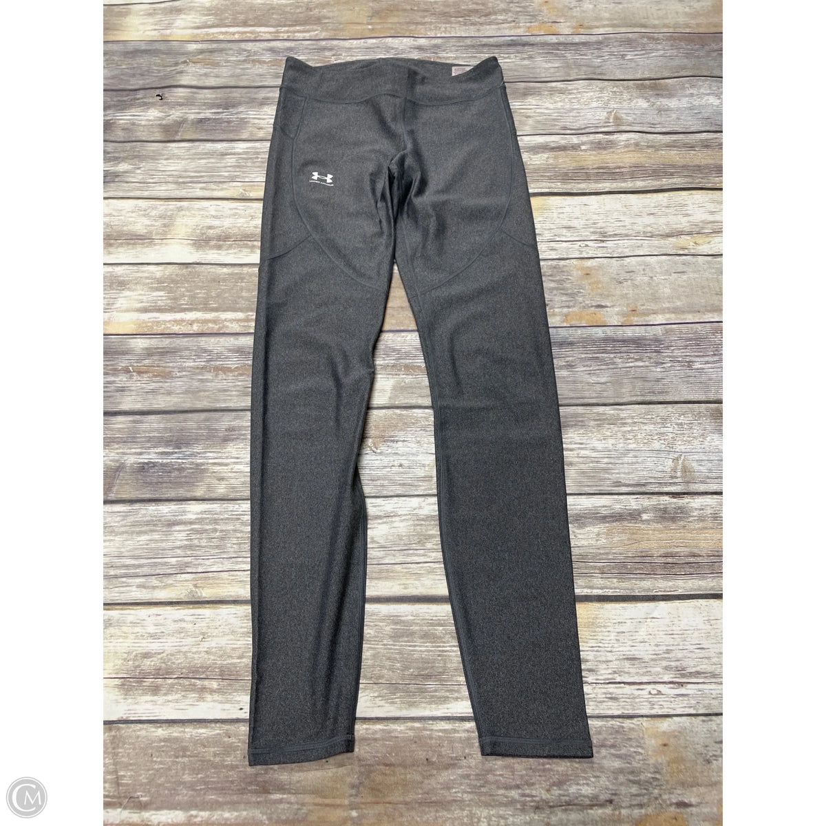Athletic Leggings By Under Armour In Grey, Size: M