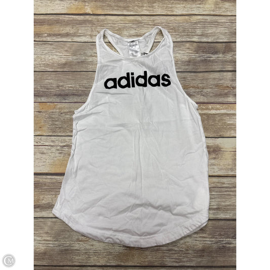 Athletic Tank Top By Adidas In White, Size: S