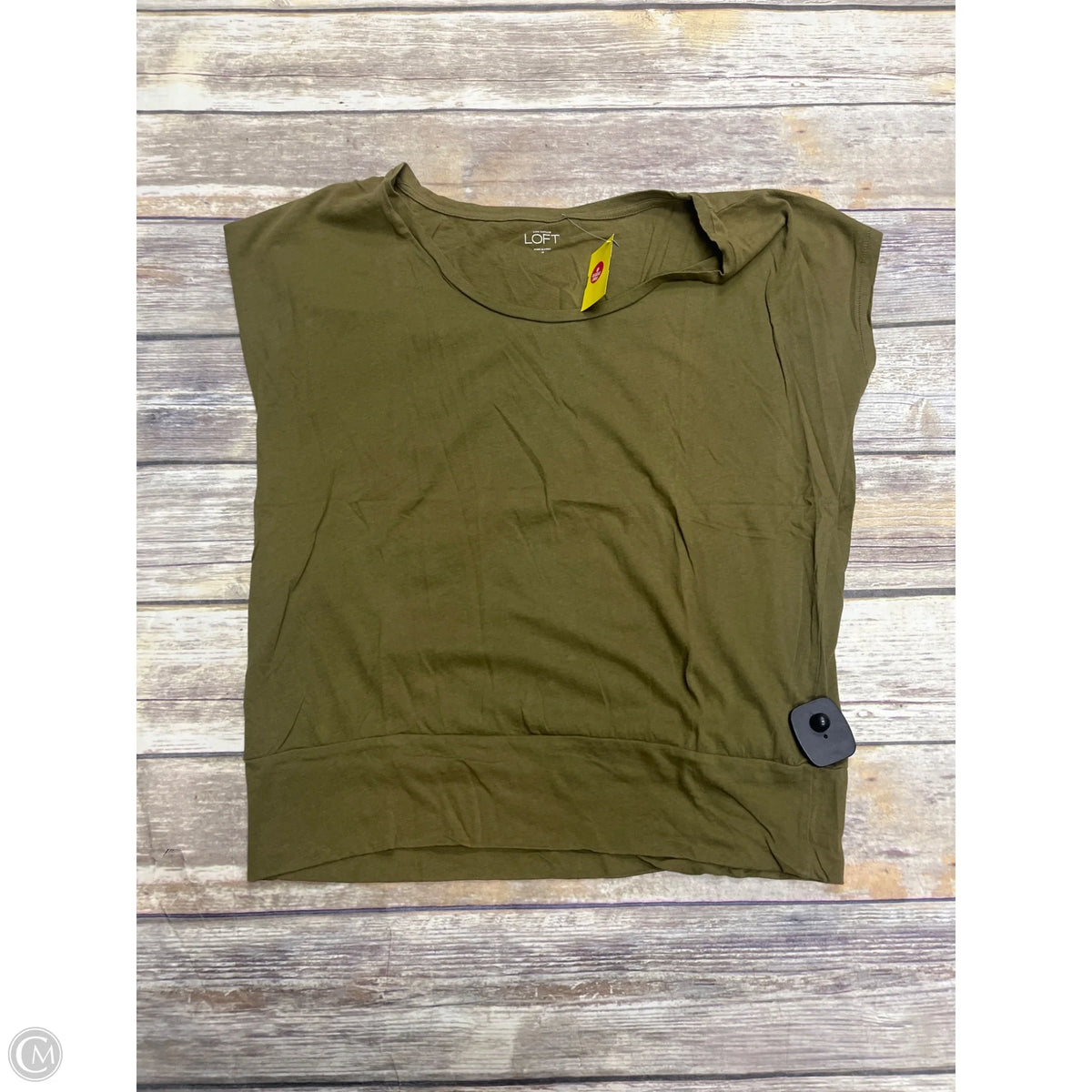 Top Short Sleeve Basic By Loft In Green, Size: M