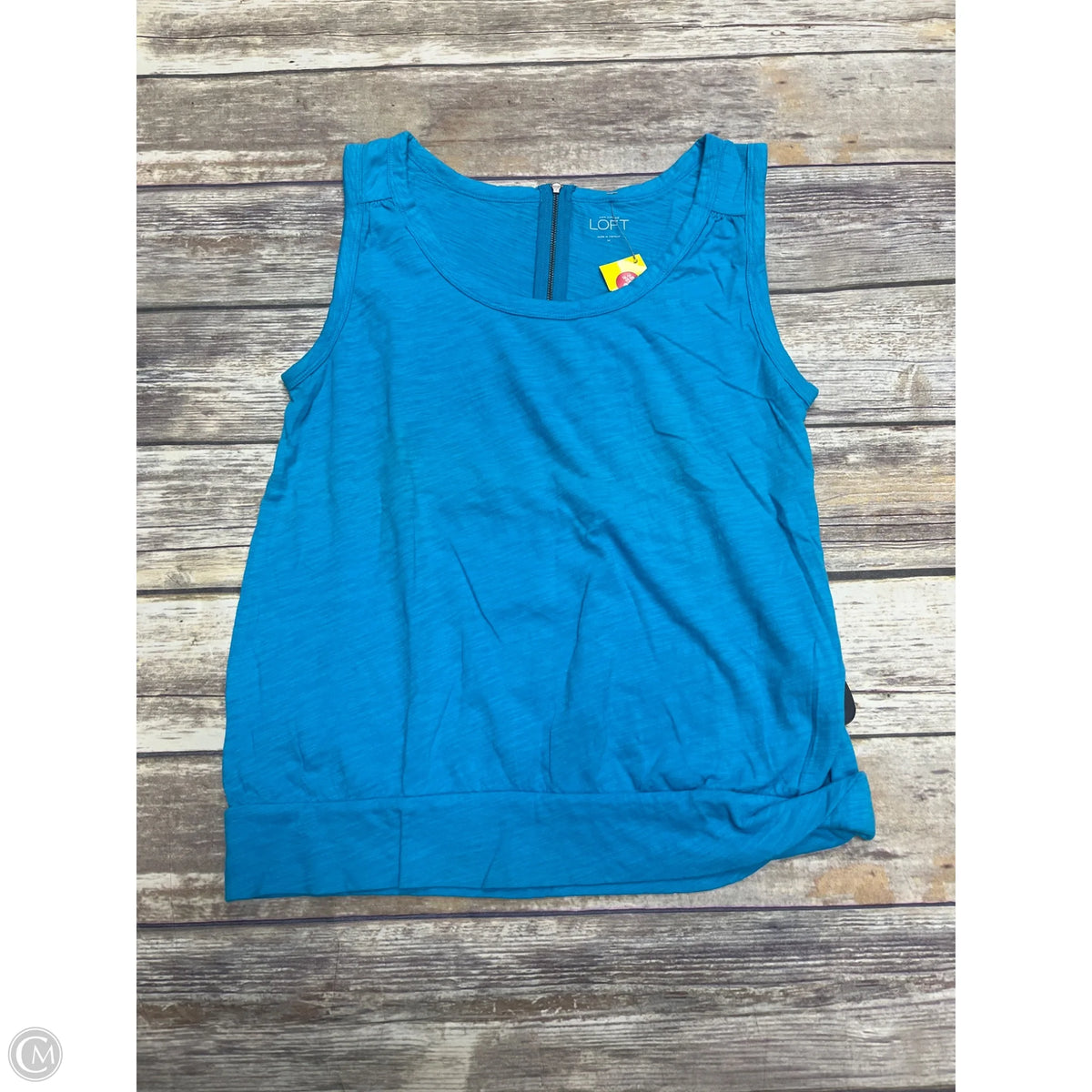 Top Sleeveless By Loft In Blue, Size: M