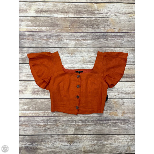 Top Short Sleeve By Blashe In Orange, Size: S