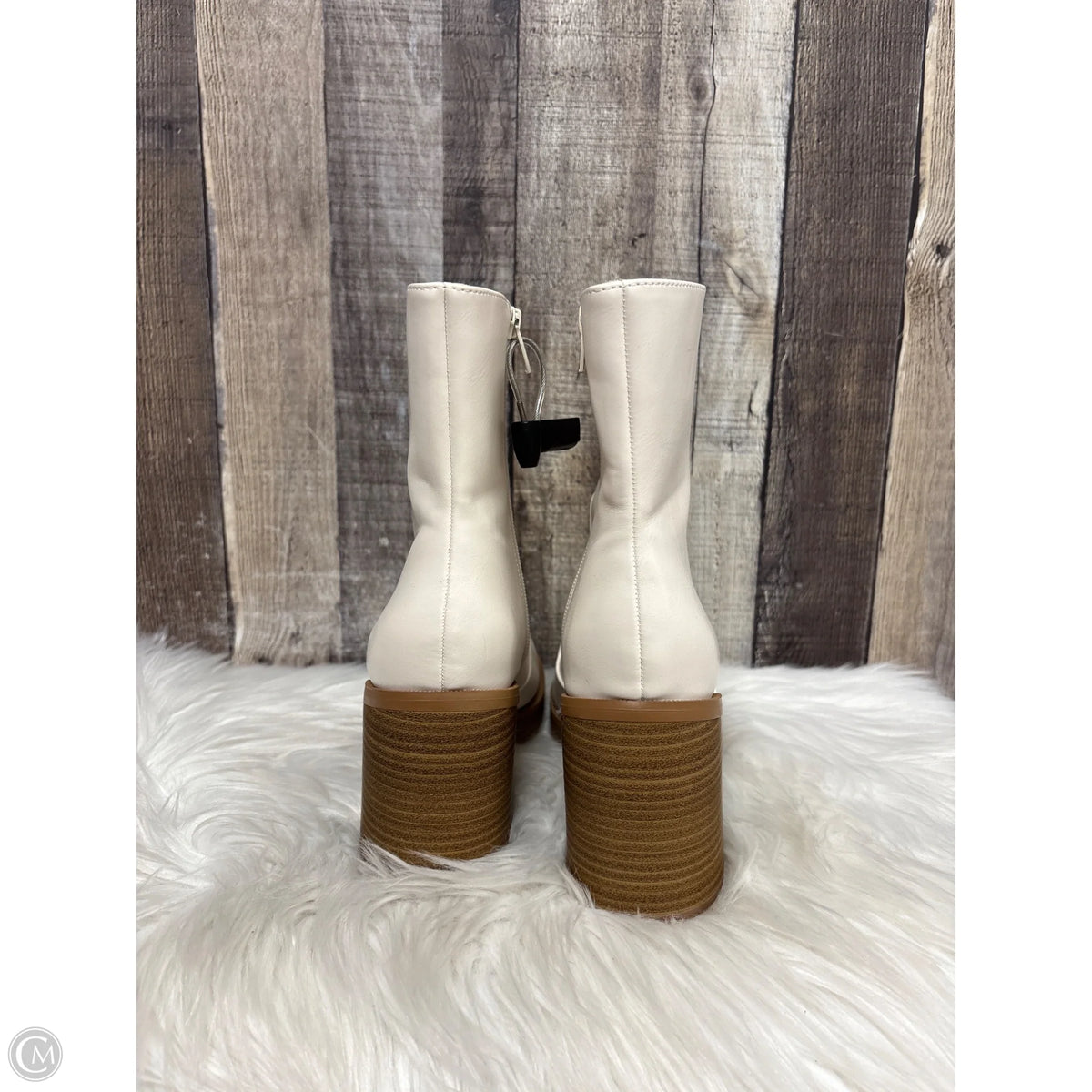 Boots Ankle Heels By Universal Thread In Cream, Size: 8