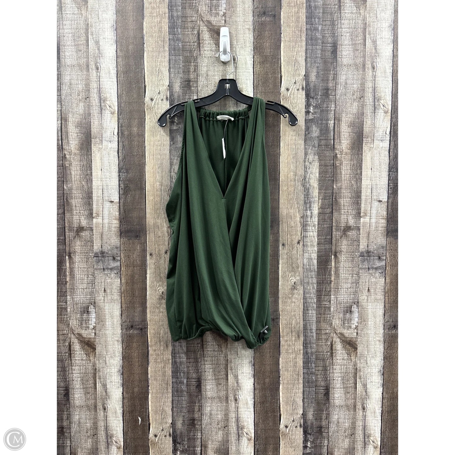 Top Sleeveless By Zenana In Green, Size: 2x