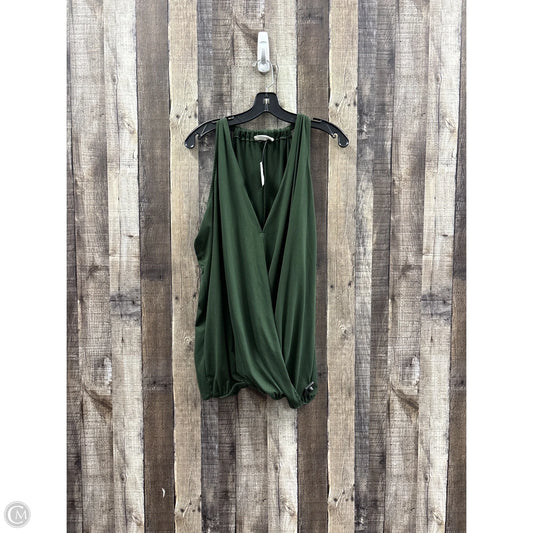 Top Sleeveless By Zenana In Green, Size: 2x