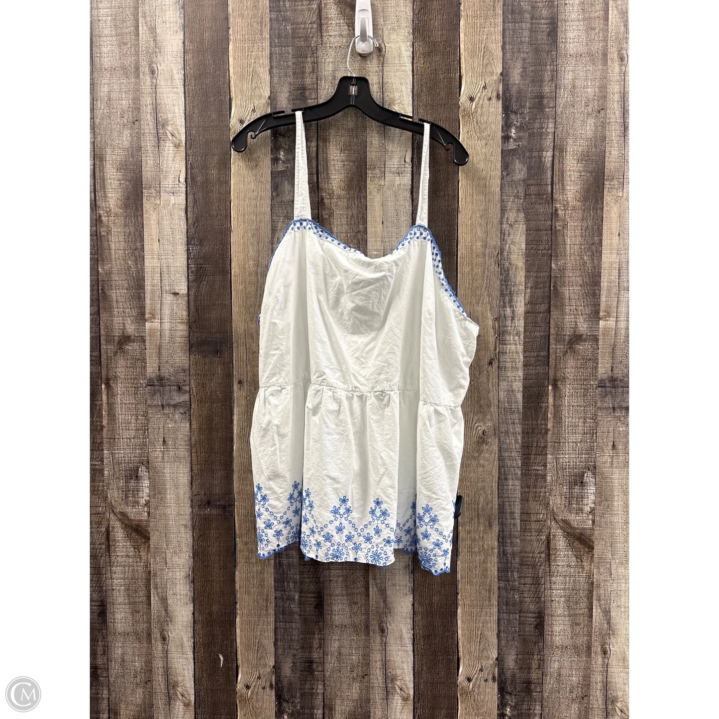 Top Sleeveless By Lane Bryant In White, Size: 3x