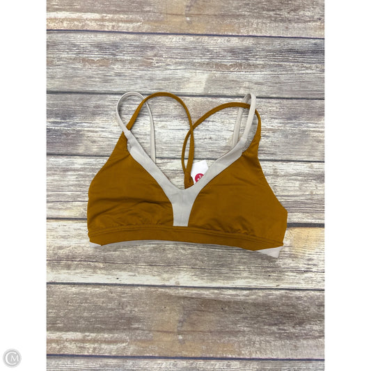 Athletic Bra By Lululemon In Cream & Orange, Size: 8