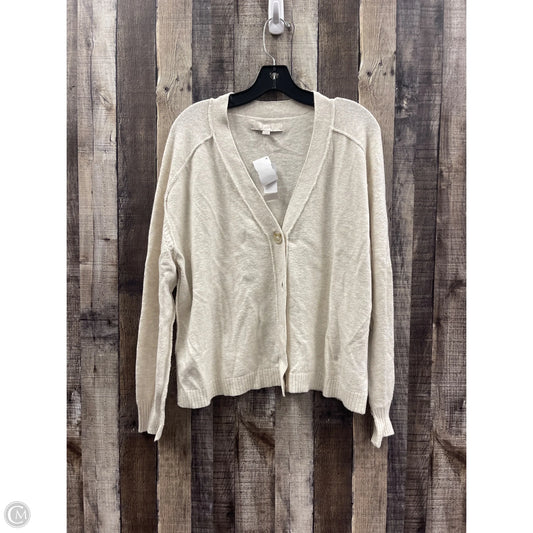 Sweater Cardigan By Loft In Tan, Size: M