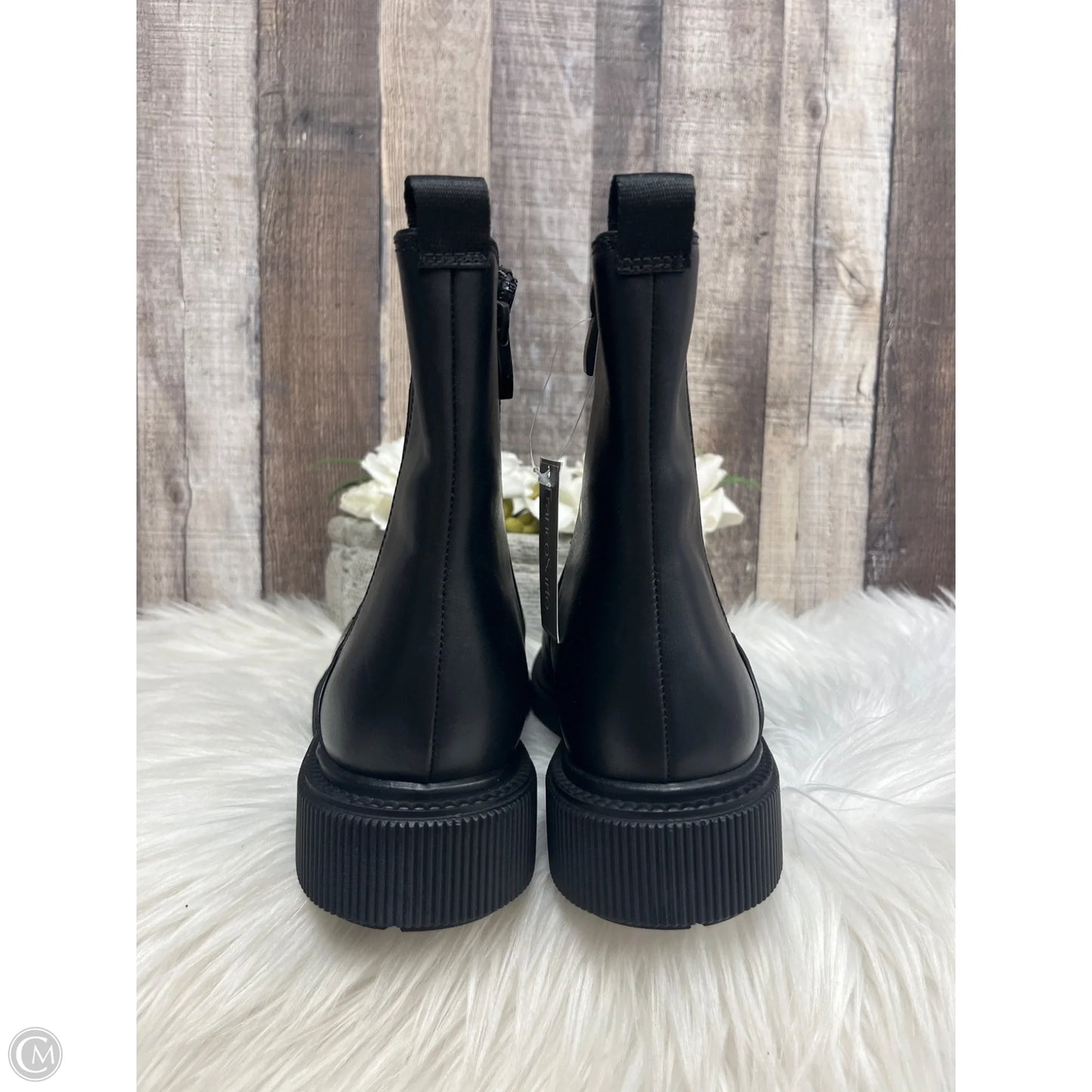 Boots Ankle Flats By Franco Sarto In Black, Size: 9.5