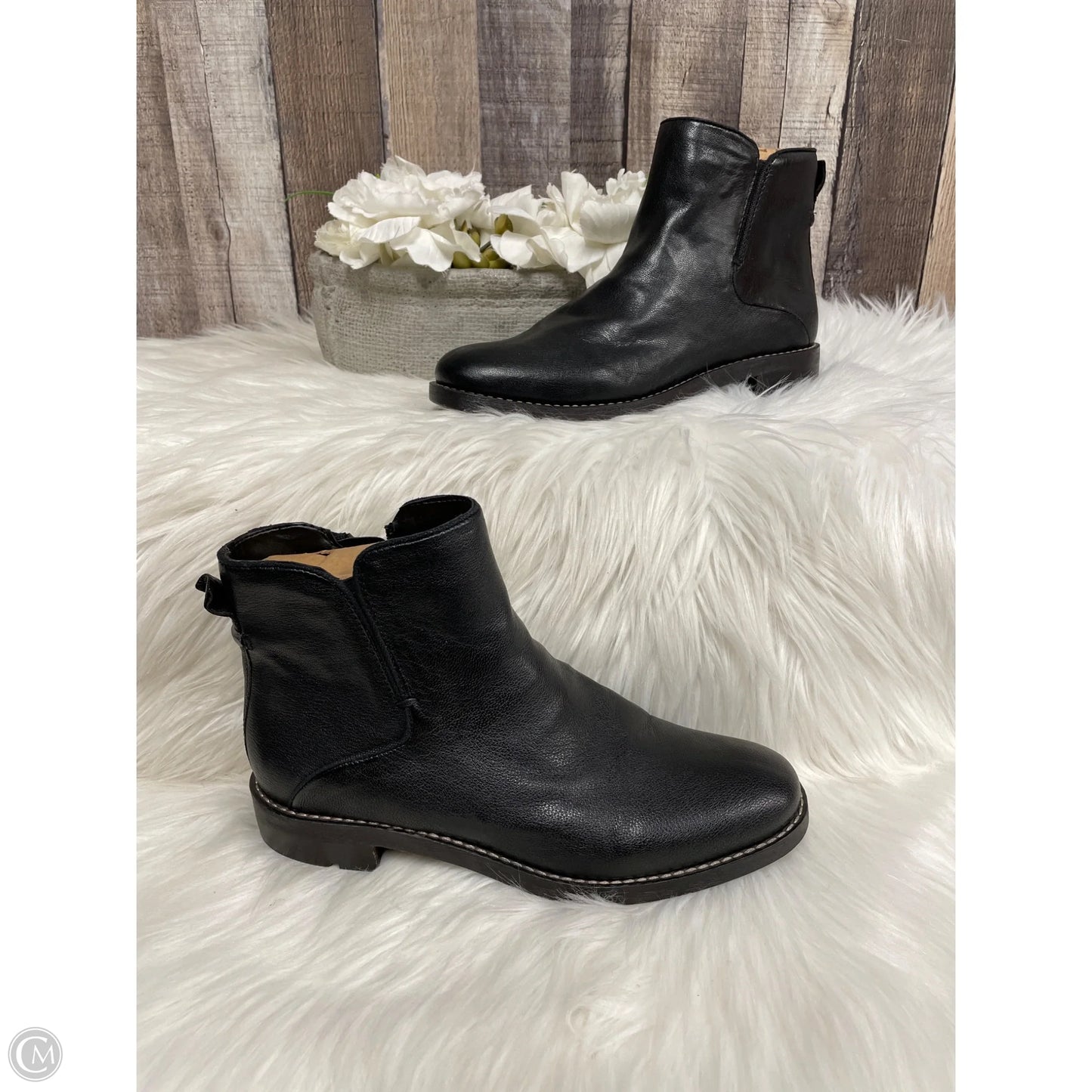 Boots Ankle Flats By Franco Sarto In Black, Size: 7.5