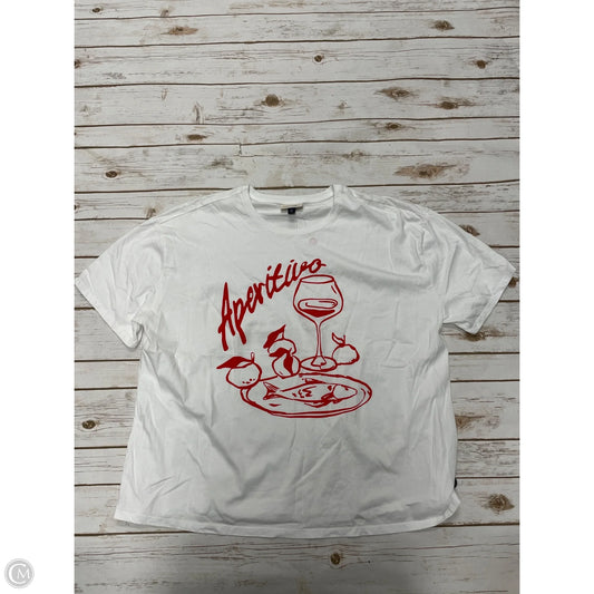 Top Short Sleeve By Universal Thread In White, Size: Xxl