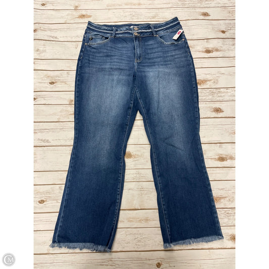 Jeans Straight By Kancan In Blue Denim, Size: 20