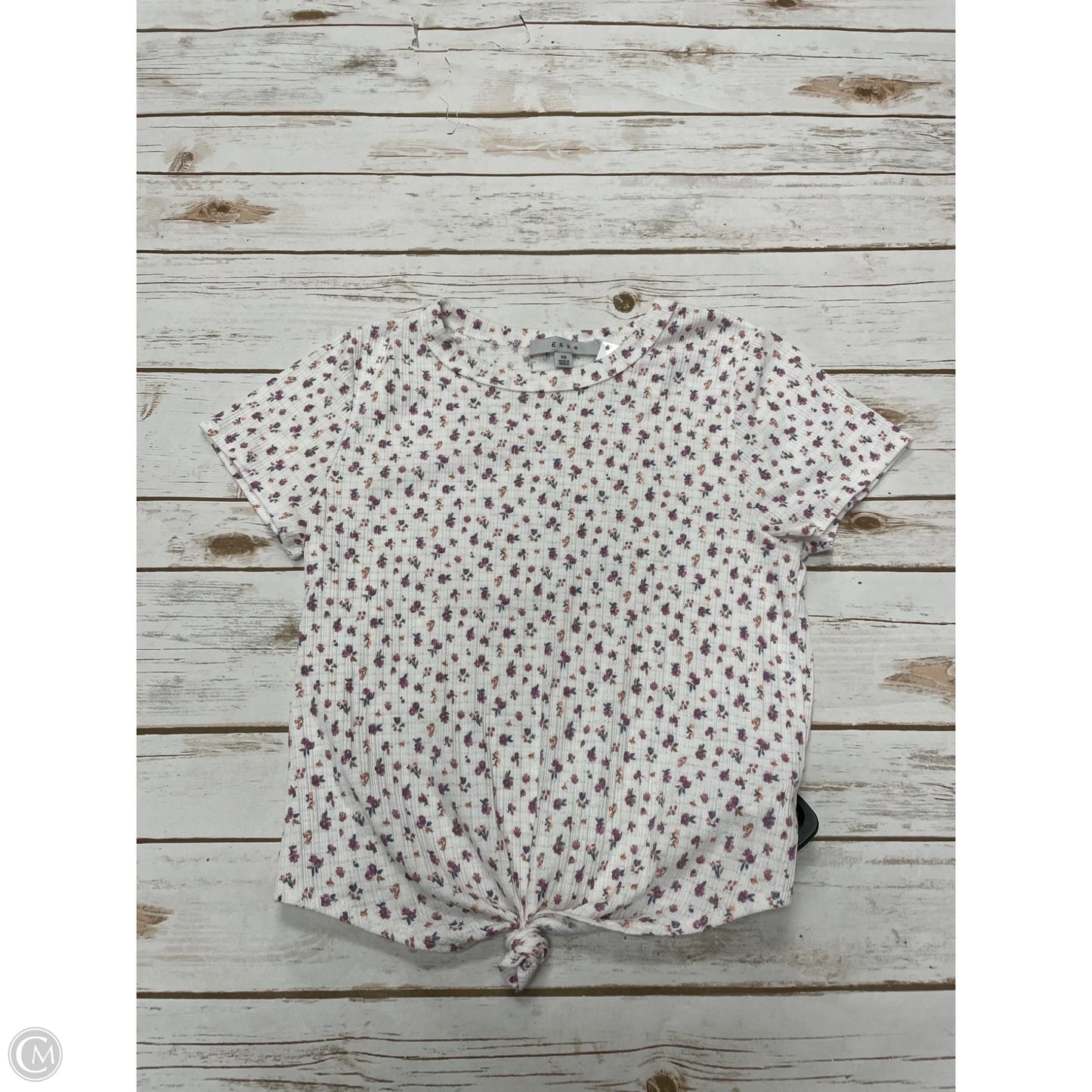 Top Short Sleeve By Gaze In Floral Print, Size: Xs