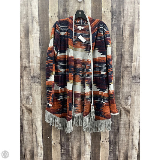 Sweater Cardigan By Lucky Brand In Multi-colored, Size: L