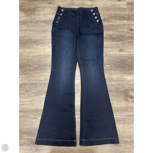 Jeans Wide Leg By International Concepts In Blue Denim, Size: 10
