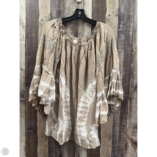 Top 3/4 Sleeve By Cme In Tie Dye Print, Size: M