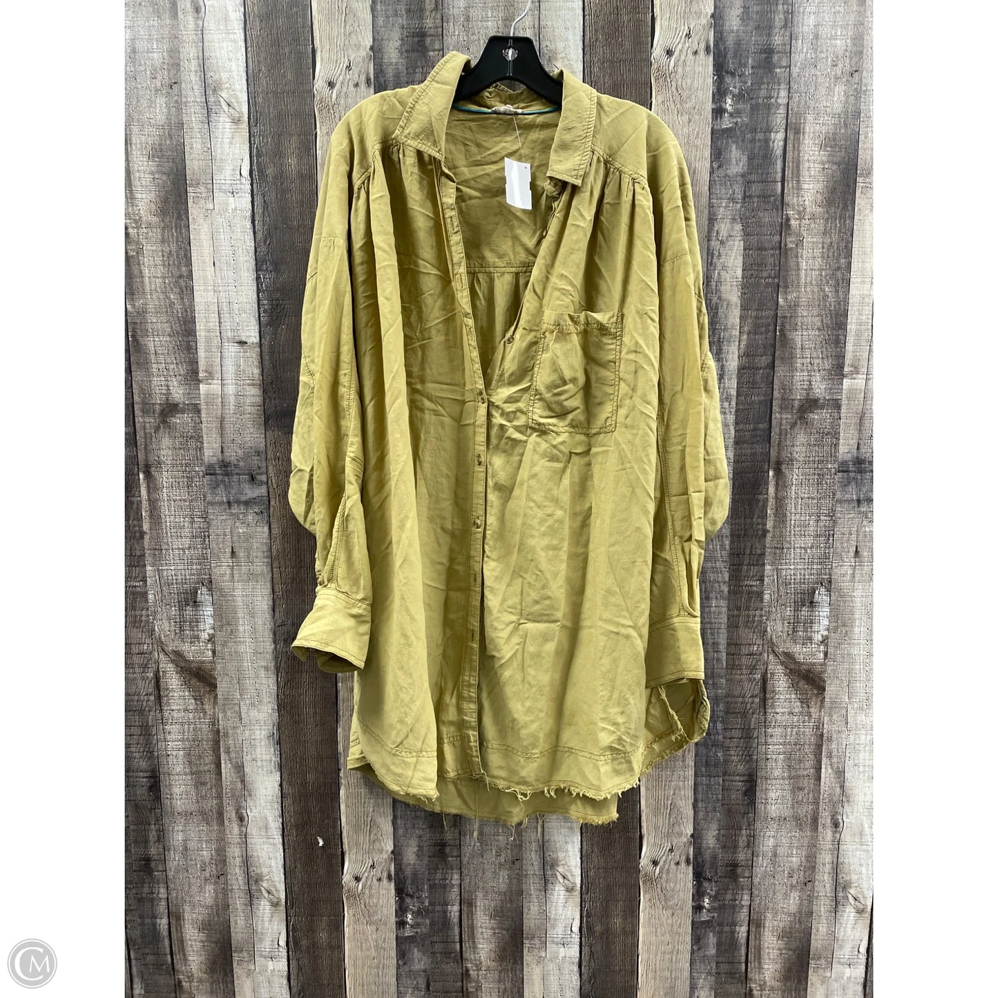 Tunic Long Sleeve By Pilcro In Tan, Size: 1x