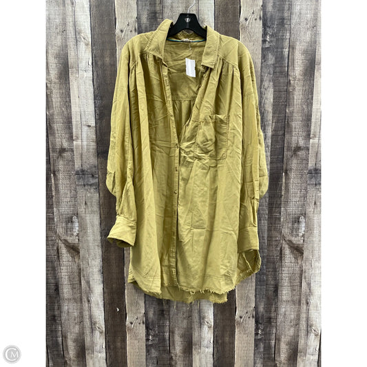 Tunic Long Sleeve By Pilcro In Tan, Size: 1x