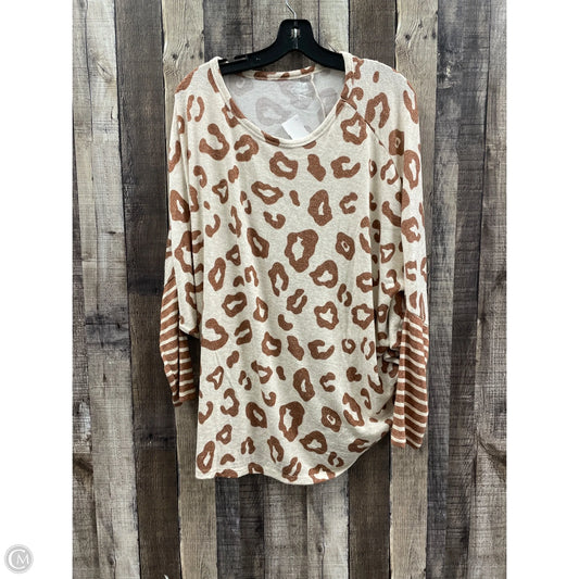 Top Long Sleeve By Maurices In Animal Print, Size: L