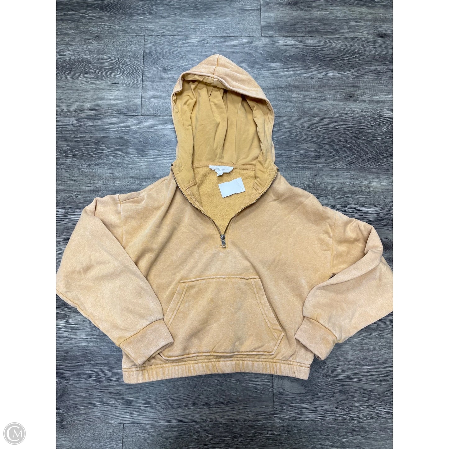 Sweatshirt Hoodie By Hippie Rose In Gold, Size: Xs