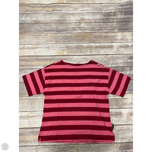 Top Short Sleeve By Loft In Striped Pattern, Size: S