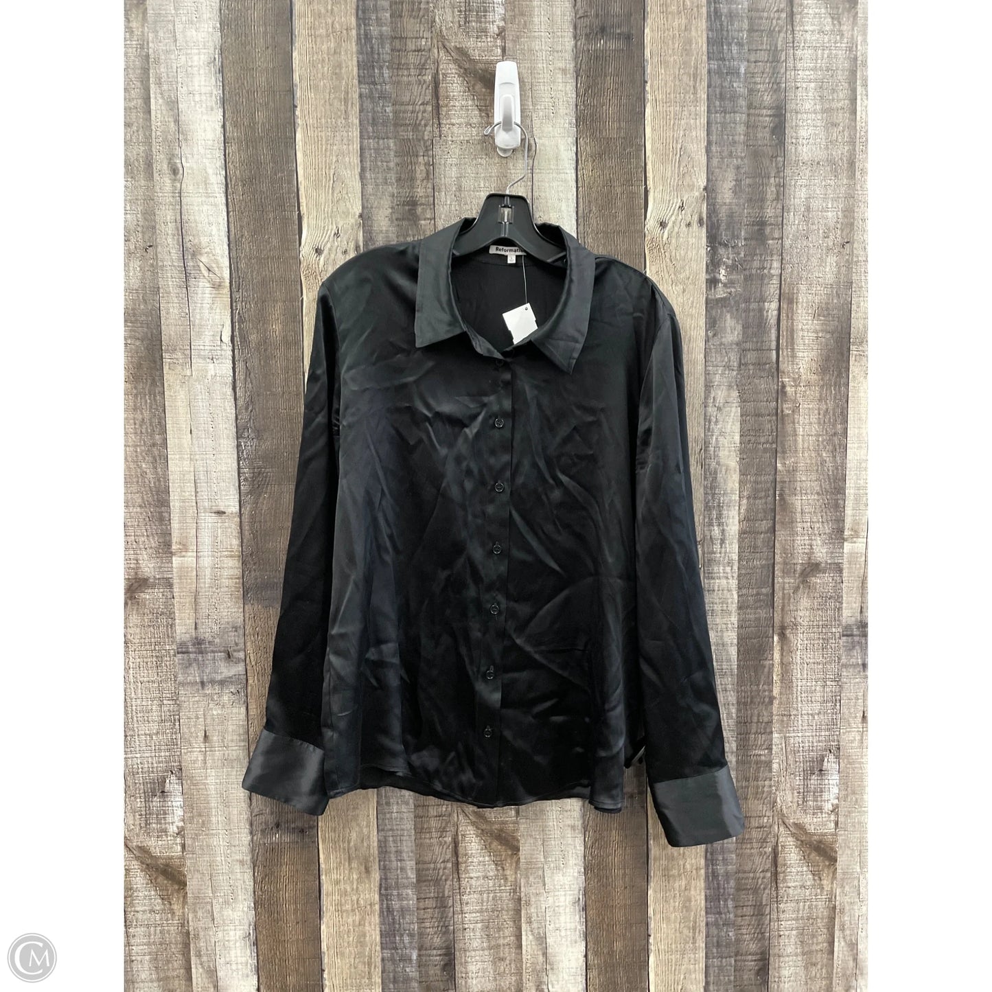 Top Long Sleeve By Reformation In Black, Size: L