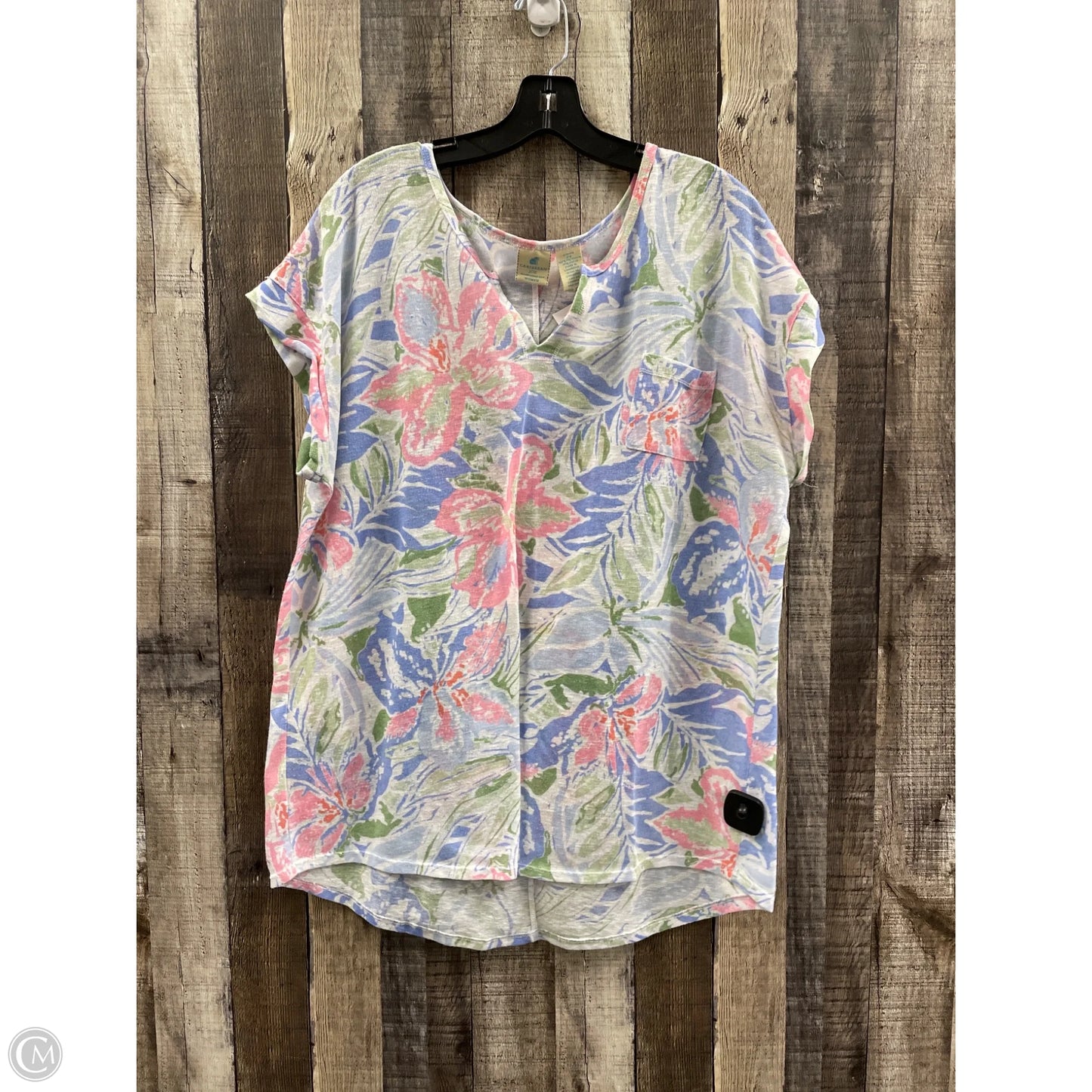 Top Short Sleeve By Cme In Multi-colored, Size: 2x