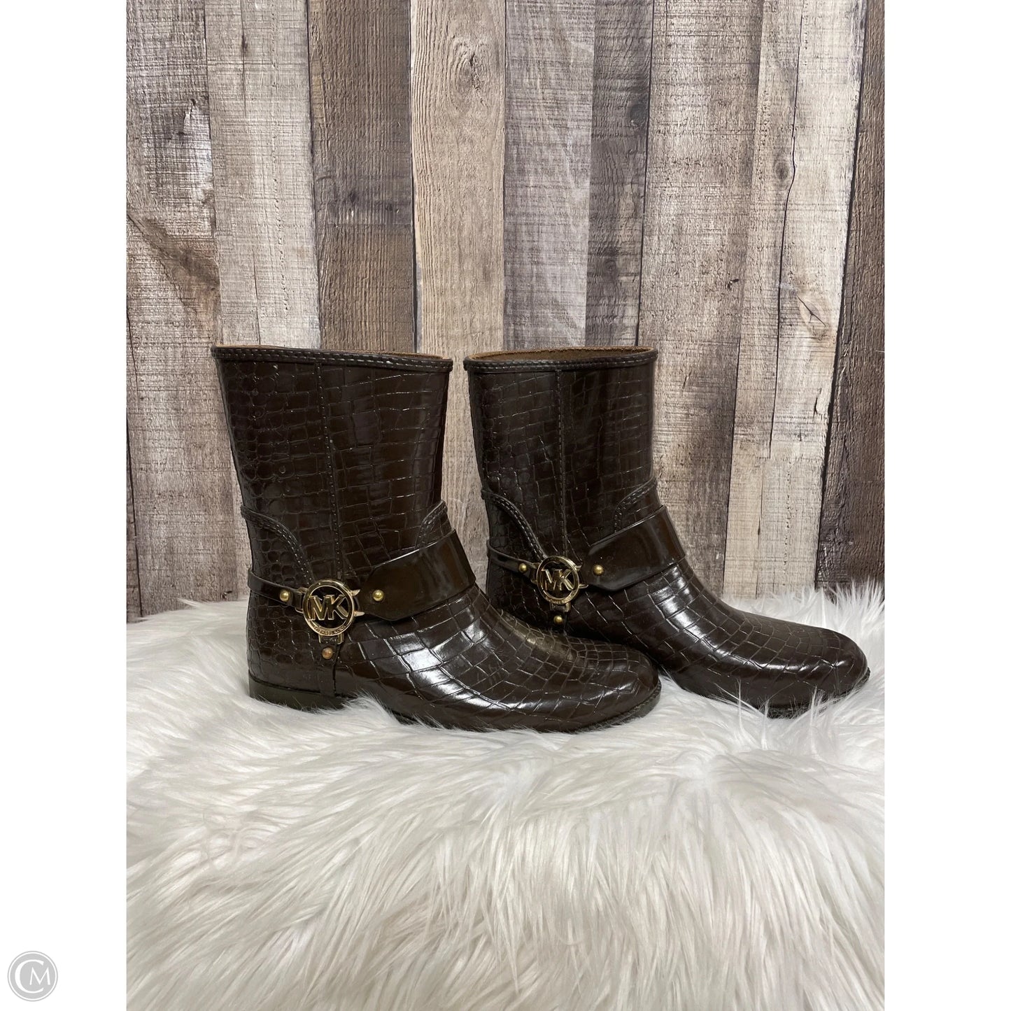 Boots Designer By Michael Kors In Brown, Size: 10