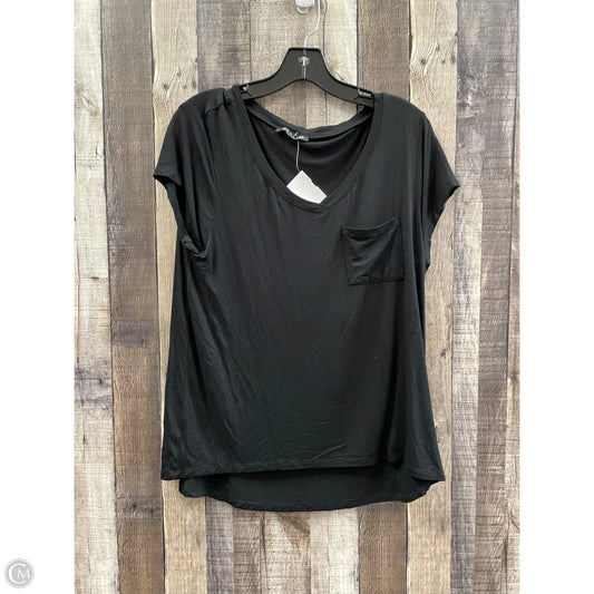 Top Short Sleeve By Cable And Gauge In Black, Size: L