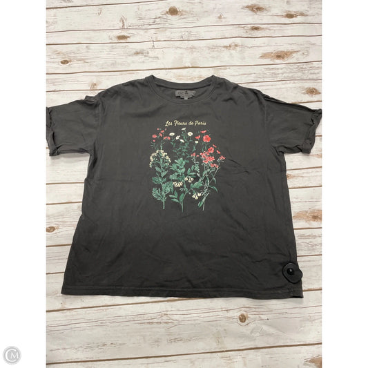 Top Short Sleeve By C And C In Grey, Size: L