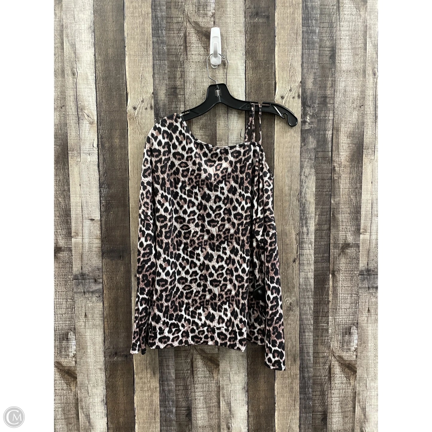 Top Long Sleeve By Cmf In Animal Print, Size: L