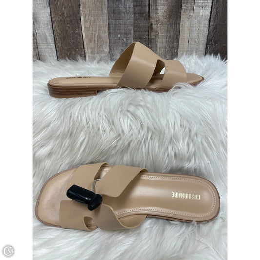 Sandals Flats By Cushionaire In Tan, Size: 10