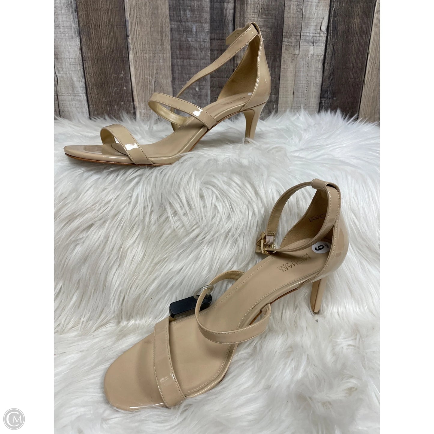 Sandals Heels Stiletto By Michael By Michael Kors In Tan, Size: 9