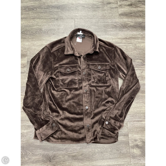 Top Long Sleeve By Magaschoni In Brown, Size: S