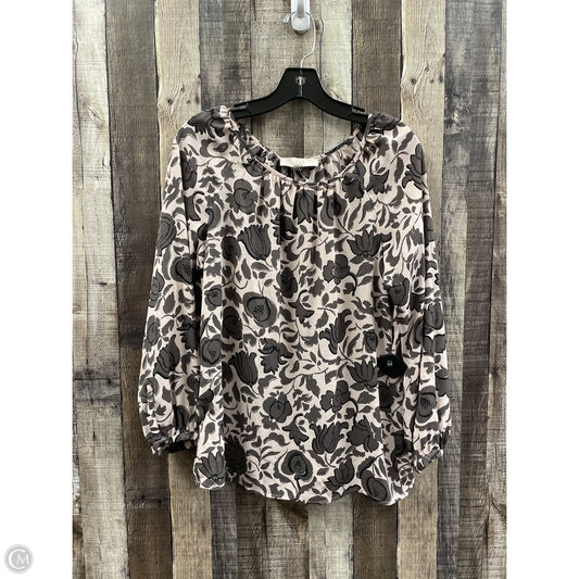 Top Long Sleeve By Loft In Multi-colored, Size: S