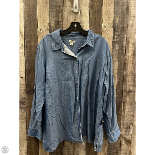 Top Long Sleeve By L.l. Bean In Blue, Size: 2x