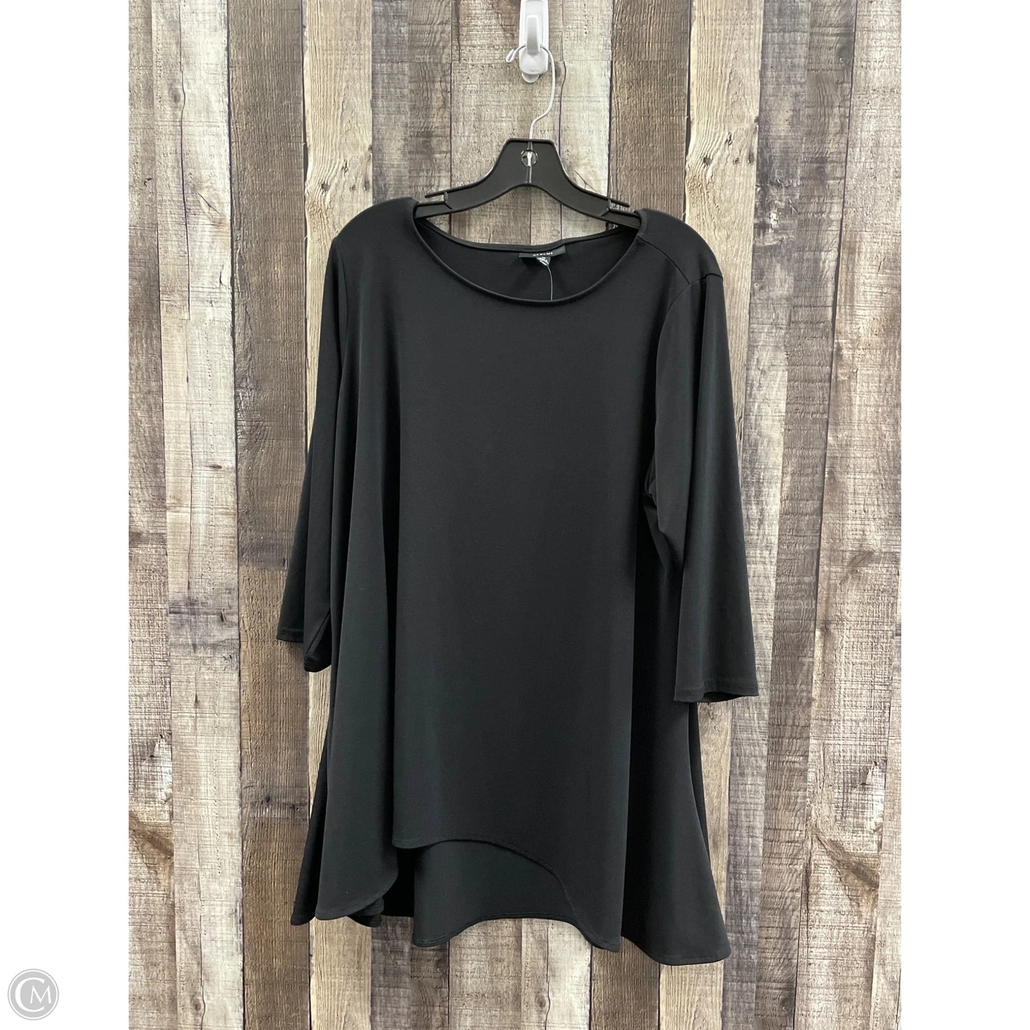 Top Short Sleeve By Alfani In Black, Size: 2x